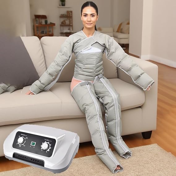 Electric Air Compression Massager Machine,Lymphatic Drainage Massager,Lymphedema Pump,Timed And Adjustable Pressure Pneumatic Air Circulation Massagers,Timed And Adjustable Pressure