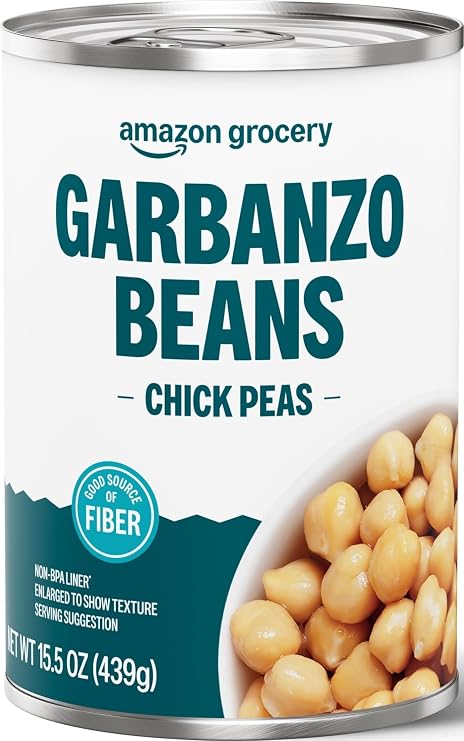 Amazon Grocery, Canned Garbanzo Beans, 15.5 Oz