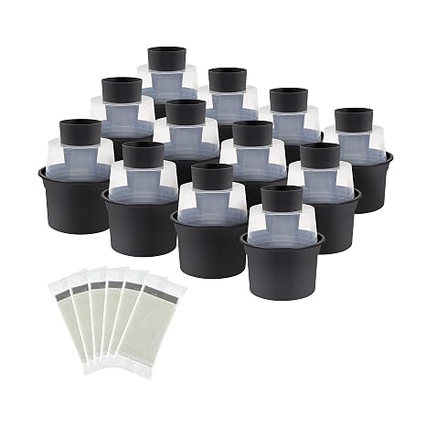 Biogents GAT2 Mosquito Trap Non-Electric, Eco-Friendly Egg-Laying Trap for Tiger Mosquito Control 12 Traps with 10 Sticky Cards for Outdoor Breeding Prevention