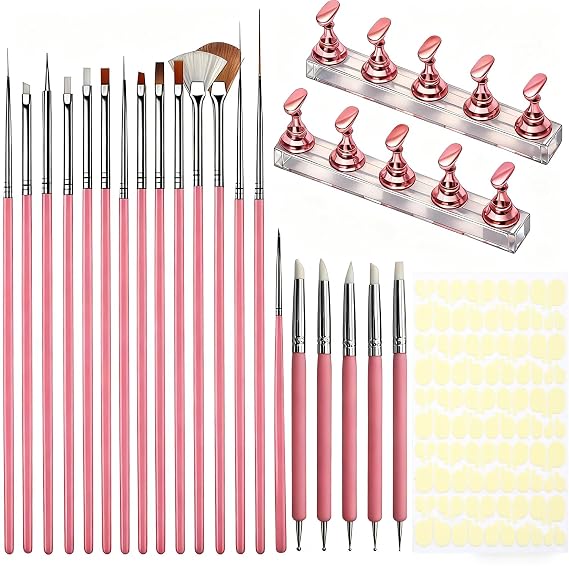 AIBEE Nail Art Tools Set, Nail Stand for Press on Holder for Painting Nails