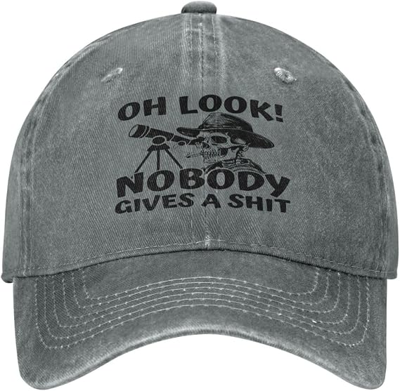 Oh Look Nobody Gives A Shit Hat A S,T Trucker Hat Cowboy Men Women Baseball Cap