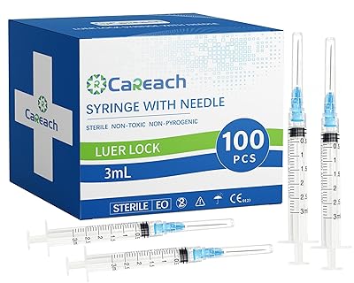 100 Packs 3mL Syringe 23 Ga 1inch, Scientific Labs, Measurement, Refilling Inks, Individually Wrapped