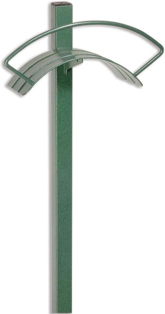Yard Butler Hanger for Tidy No Kink Garden Storage HC-2 Yard Butler Heavy Duty Metal Free Standing In-Ground Outdoor Hose Hang, green