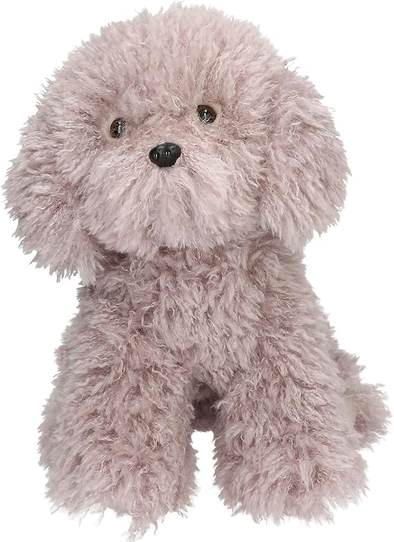 Depesche 14058 TOPModel Fur Ever Friends Cuddly Toy Dog Max with Curly Fur in Grey, Approx. 30 cm Plush Toy
