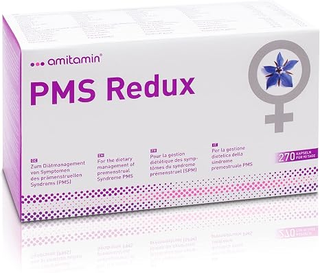 amitamin PMS Redux Hormone Balance Woman 270 Capsules erfolgreich klinisch getestet 16 Nährstoffe: Folsäure Vitamin B1 B6 B12 D E Kupfer Magnesium uvm. seit 2010