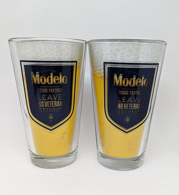 Modelo Salute To Veterans Pint Glasses - Set of 2