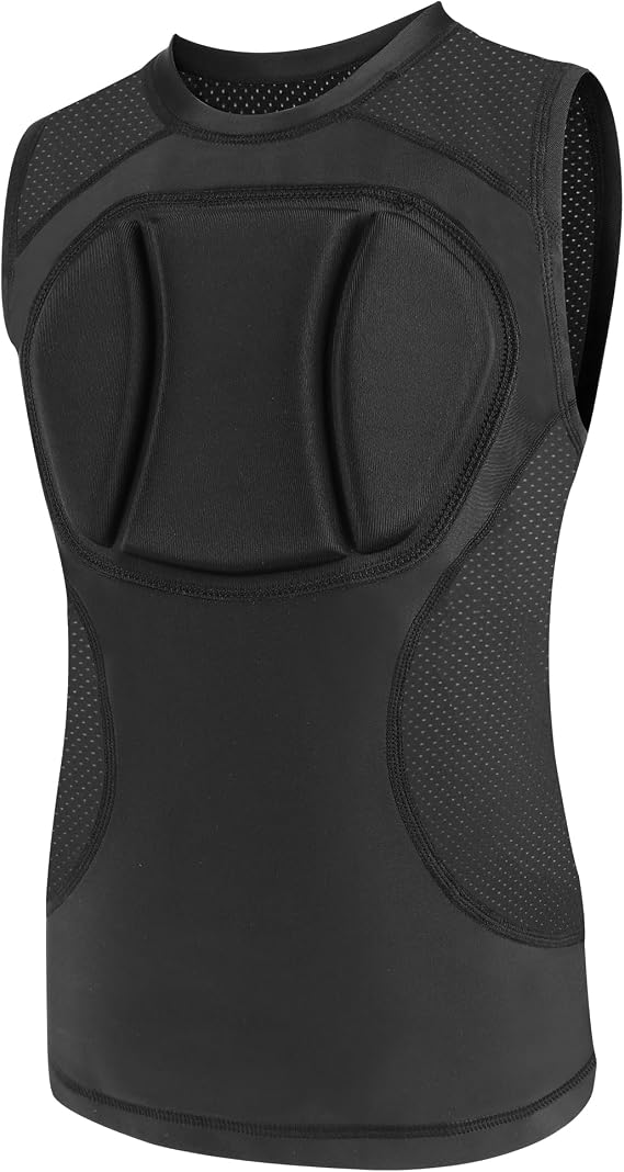 BARMACO Youth Baseball Chest Protector Compression Shirt, Padded Rib Guard