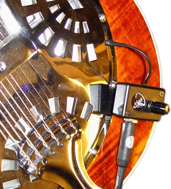 Dobro Square Neck Resonator Guitar Pickup with Flexible Micro-Gooseneck by Myers Pickups