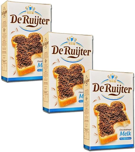 3 X De Ruijter Milk Chocolat Sprinkles - 400g / Hagelslag Melk Dutch Brakfast
