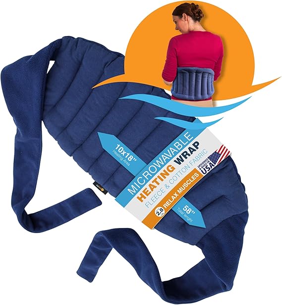 SunnyBay Microwavable Heating Pad, Bean Bag Wrap, 10x18 inch, 2.8 lb