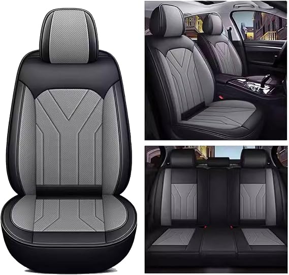 Seat Covers Full Set for Toyota Land Cruiser Prado Land Cruiser Prado Prado 120 Prado 150,Leather Seat Covers, Car Seat Covers Full Set 5 Seats, 5D Leather Car Seat Cushion Super Breathable(B)