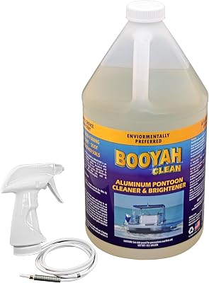 Booyah Clean Aluminum Pontoon Cleaner & Brightener - Environmentally Preferred Aluminum Cleaner - Non-Acid, Removes Oxidation