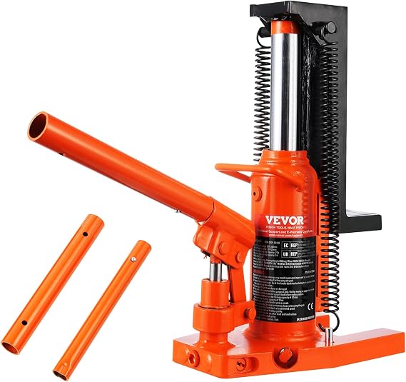VEVOR Hydraulic Jack 2.5T On Toe Lifter 5T On Toe Lifting Capacity Machine Jack 20-135mm Toe Height 227-340mm Top Height Air Hydraulic Claw Jack