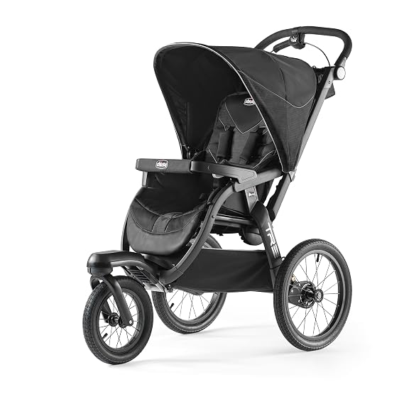 Chicco TRE Jogging Stroller, Baby Stroller and Car Seat Combo, All-Terrain | Galaxy/Black, aluminum frame, FlexCore suspension, UPF 50+ canopy, one-hand fold, compact infant car seat and stroller combo