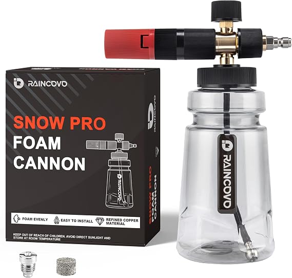 Raincovo Foam Cannon Wide Mouth for Pressure Washer, Snow Pro