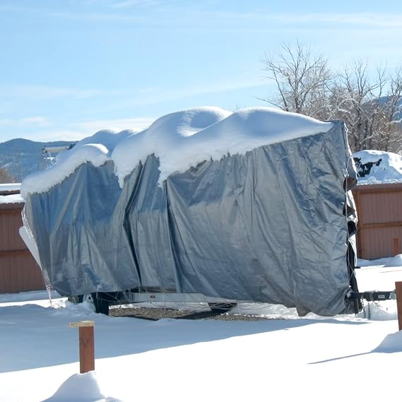E&K Sunrise 10-mil Poly Tarp 20' x 30' Finished Size General Multi-Purpose Tarpaulin Waterproof, Great for Tarpaulin Canopy Tent, Boat, RV or Pool Cover- Silver