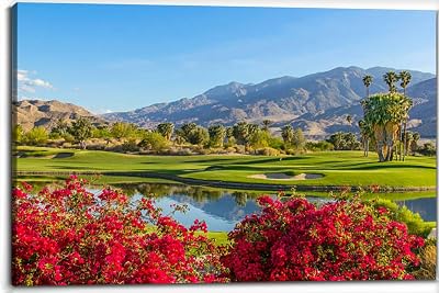 CLOGGS Golf course Palm Springs California Canvas Wall Art Decor Paintings Pictures for Bedroom Wall Decor Above Bed Living Room Wall Decoration Bathroom Office Artwork