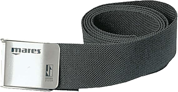 Mares Weight Stainless Steel Buckle Diving Belt - Black/Black