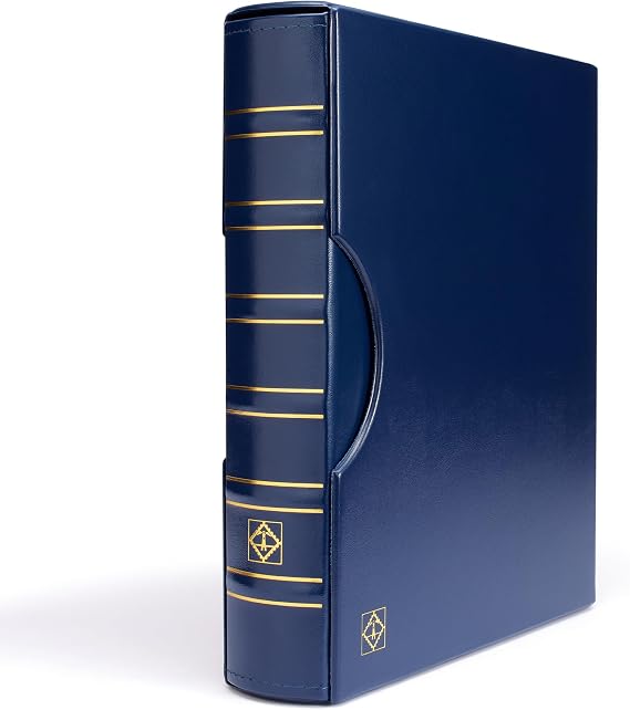 Lighthouse - Coin Album Set with 4 ENCAP Pages for Slabs, Holds 36 Slabs Including PCGS, NGC, ANACS, and More - Blue
