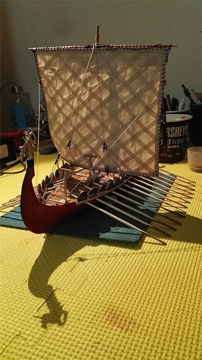 Crown model Drakkar Dragon Viking Sailboat 1/50 17.3'' Unassembled Wooden Model Boat Ship Kit