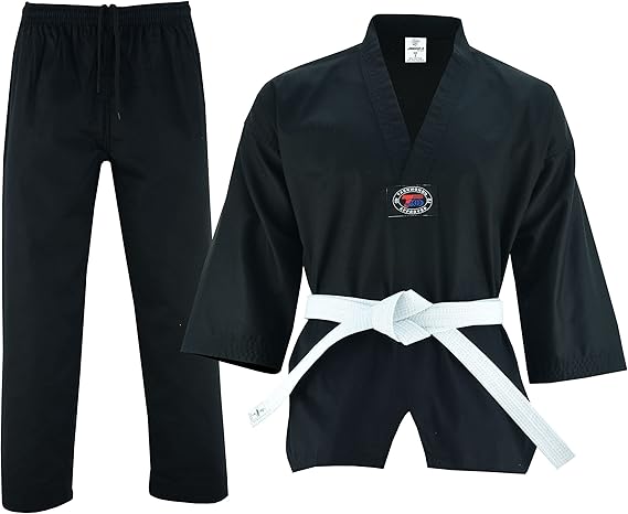 Regular Taekwondo Gi Uniform Set 8oz Ultra Light TKD Suit With Belt For Kids Adults Unisex