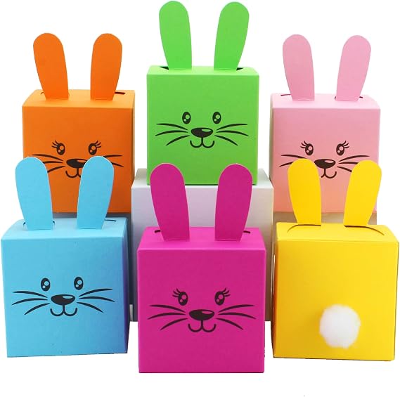DIY Easter Bunny Boxes for DIY Crafts and Filling – A Gift from the Heart – for Easter – 6 Pink Boxes for Girls