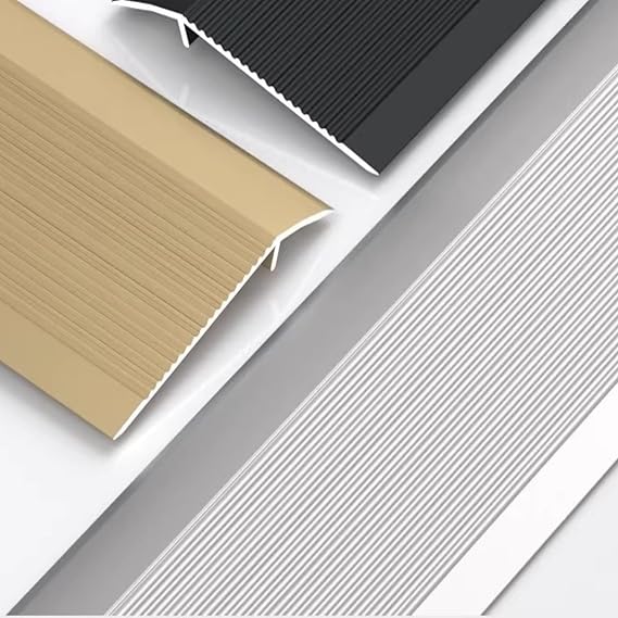 Threshold Reducer Grey 1 Pcs Aluminum Molding Floor Transition Strip Replacement Floor Reducer Threshold pressure strip Versatile Trim(Grey)