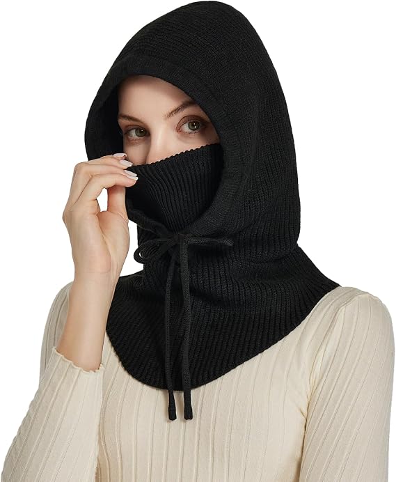 Knit Balaclava for Women Winter Hats Ski Mask Face Cover Neck Warmer