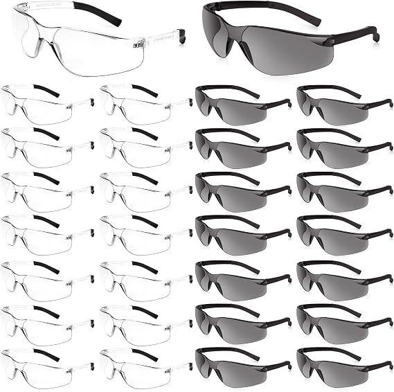 Salfboy Clear Safety Glasses Bulk for Men, Ansi Z87.1 Protective Eyewear