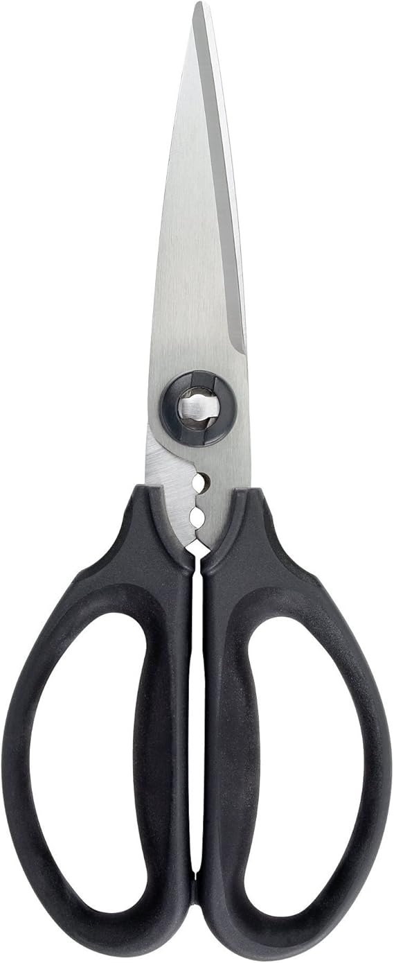 OXO Good Grips Multi-Purpose Kitchen and Herbs Scissors | Stainless design slices through cardboard, twine, meat, vegetables and more