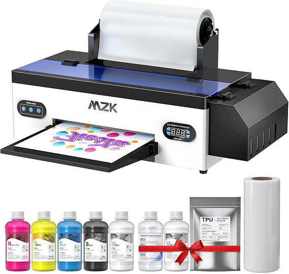 MZK A3 L1800 Printhead DTF Printer,High-Speed Print,Ink Anti-Clog Design,One-Touch Automatic Cleaning System,2880DPI,13Max Print Width,Multi-Material Compatible,Gift Ink 2 Year