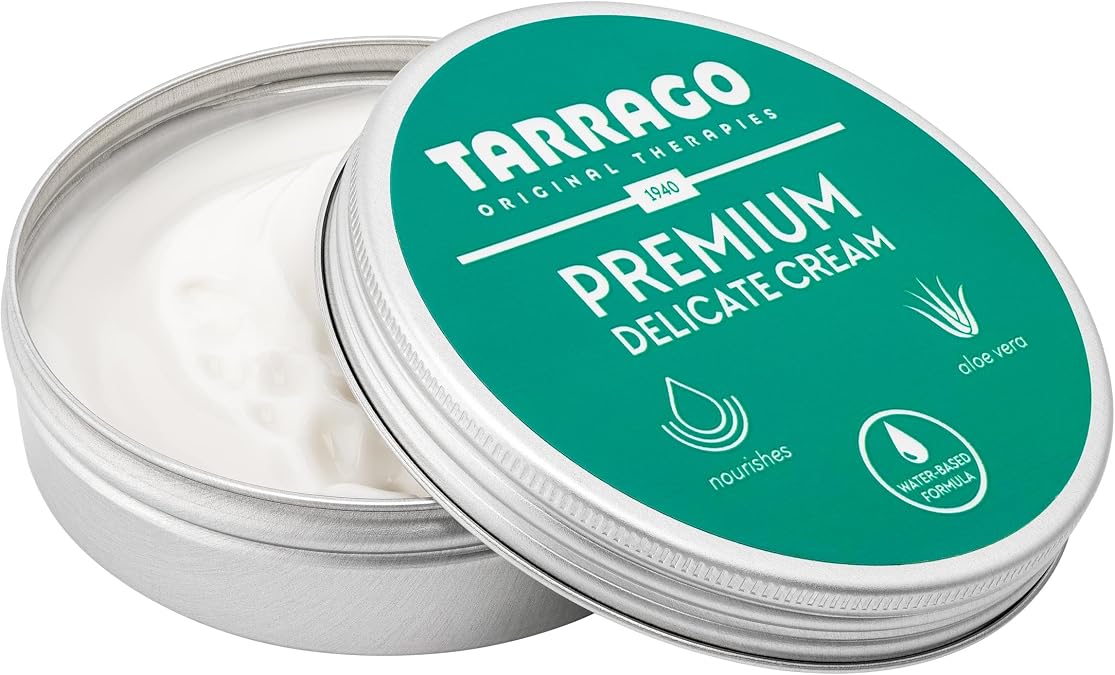 Tarrago Delicate Cream- Premium Nourishing and Cleaning Cream for Leather Goods with Natural Oils & Aloe Vera