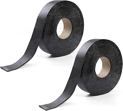 Boshen 2 Rolls 2in x 33 FT Asphalt Crack Tape Self-Adhesive Asphalt Crack Filler Asphalt Joint Repair for Driveway Parking Lot Roof Asphalt Cement Road3mm Thick, No Torch Required