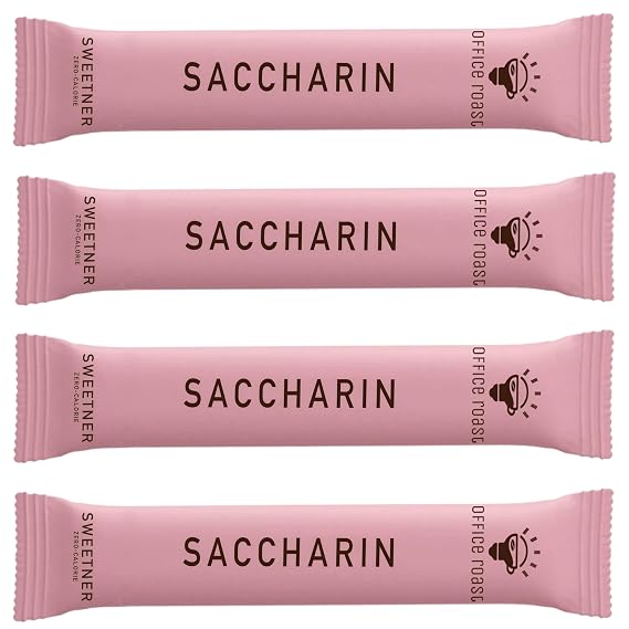 Office Roast Pink Saccharin Sticks Pack - Sweeteners for Coffee, Tea & Beverages Includes Pink Saccharin Convenient, Individually Wrapped Packets (100 Count Total)