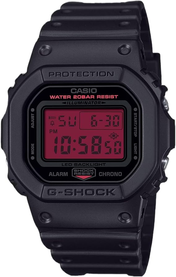 Casio G-Shock DW-5600BBR-1ER Wristwatch, Black
