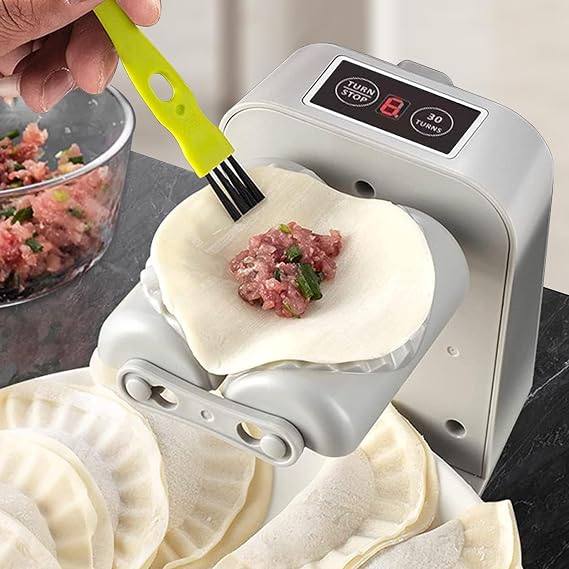 Pelmeni Maker Potsticker Maker, Rapid Forming Electric Dumpling Maker Machine, 3 Modes Automatic Dumpling Maker Machine, Empanadas Maker Press Ravioli Maker with Spoon and Brush