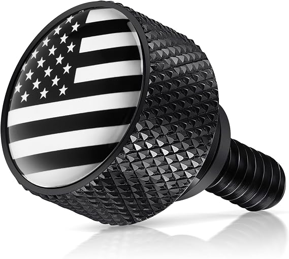 AMAZICHA American Flag Seat Bolt Stainless Steel Fender Rear Seat Screw 1/4"-20 Thread Compatible with 1997-2026 Harley Davidson Touring XG XL Dyna Softail Sportster CVO Fatbob Black