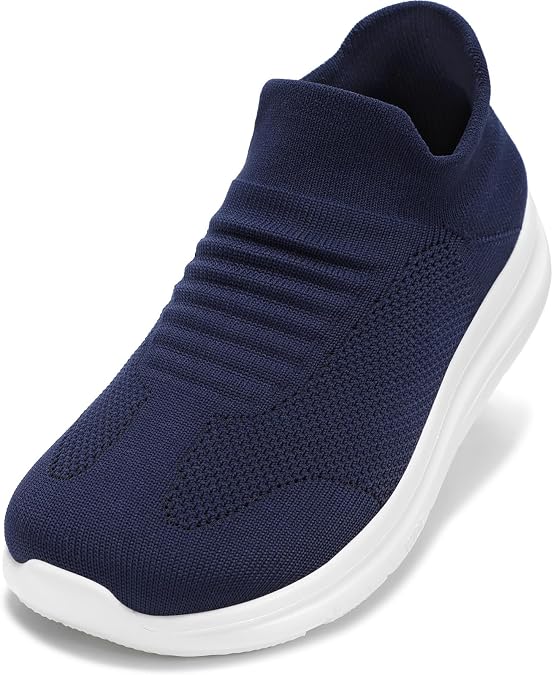Wide Walking Shoes Womens Slip-On Sneakers | Roomy Toe Space, Arch Support, Breathable, Minimalist, Lightweight Flexible Sole, Daily Walking