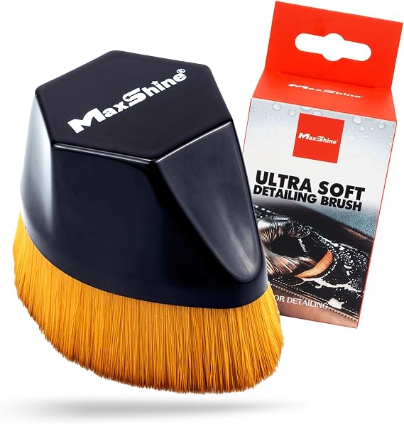 Maxshine Small Universal Ultra Soft Handled Brush Super Soft Bristles Professional Detailing Brush for Interior, Exterior, Leather Seats, Engine Bay & Wheels Premium Car Care Tool