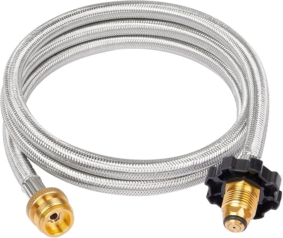 GASPRO 5FT Propane Hose Adapter 1lb to 20lb, POL Fittings