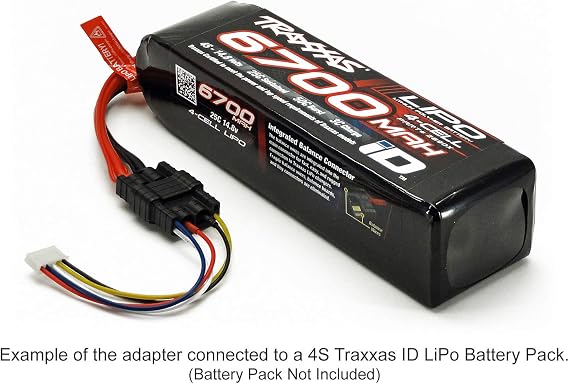 Balance Plug Adapter, Compatible with Traxxas ID 4S LiPo Batteries: Male Plug w/ Balance Pins to JST-XH 4S Balance Plug (LiPo Battery RC Cables, Wires, Plugs)