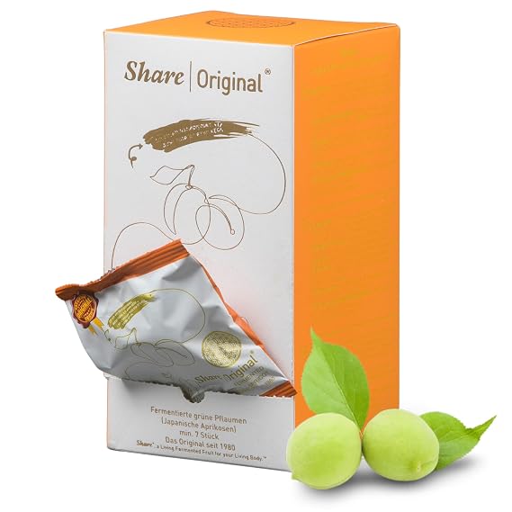 Share Original 7-pc Starter Box Fermented Japanese Apricot Plum 30+ Month Fermented Vegan Individually Wrapped Whole fruit with pit