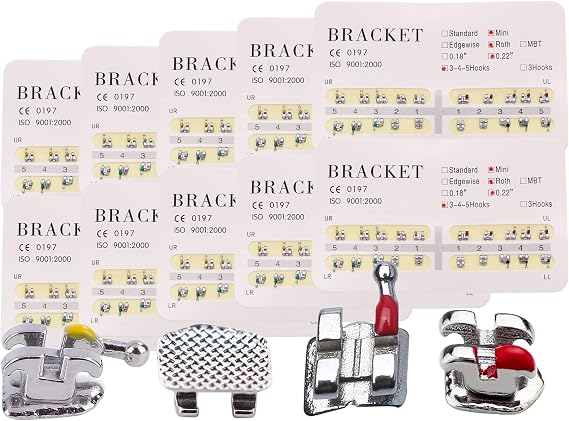 Mini R type Metal Brackets 022 Slot 345 with Hooks 10set/200pcs (10P-MR22345)