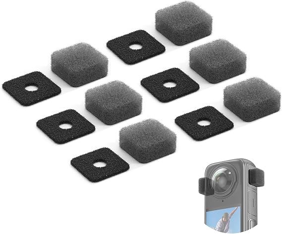 VRIG 6pcs Mic Wind Muff for Insta 360 X5 / X4 / X3