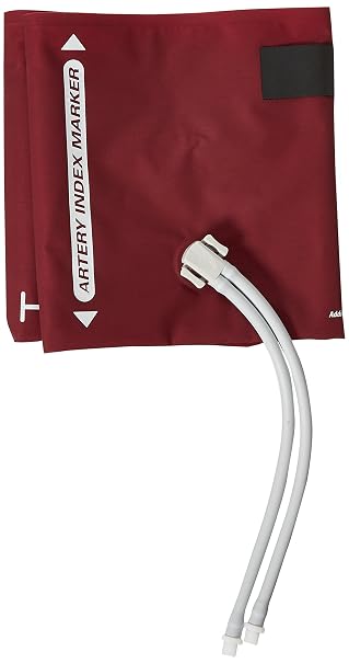 Welch Allyn REUSE-12-2SC FlexiPort Reusable Blood Pressure Cuffs with Two-Tube Screw-Type Connectors, Large Adult, Size 12