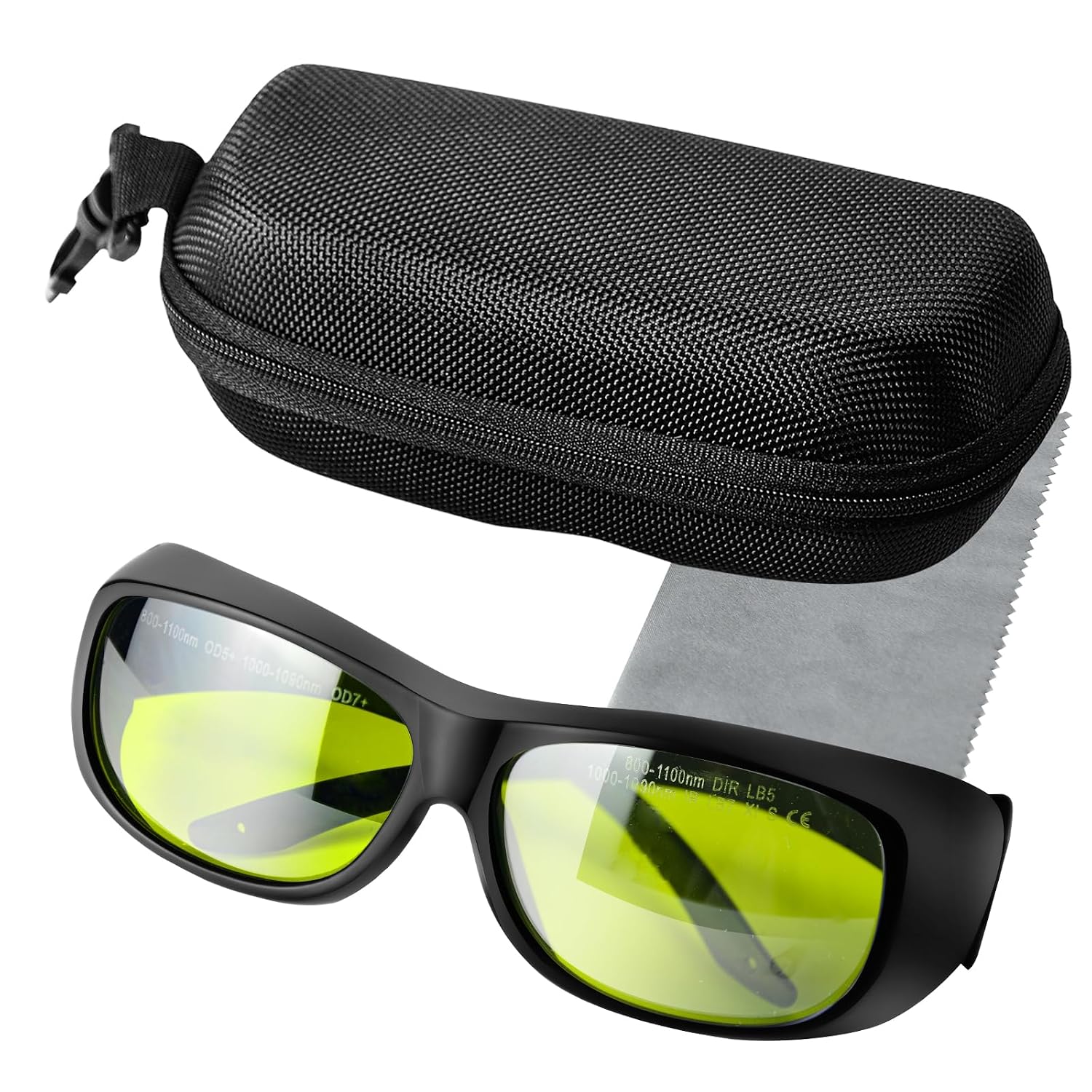 TRQWH Laser Safety Glasses OD7+ 800nm-1100nm Professional Laser Glasses Eye Protection Goggles with CE FDA for Laser Welding/Laser Cutting/Laser Cleaning/Laser Marking