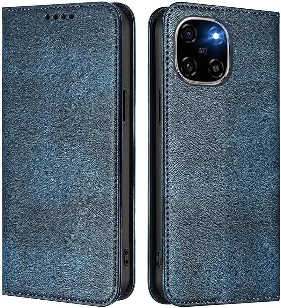 Hülle für Blackview Color 6 Case [Magnetverschluss] PU Folio Leder Brieftaschen Handyhülle Schutzhülle mit Kartenfach und Standfunktion. Blue