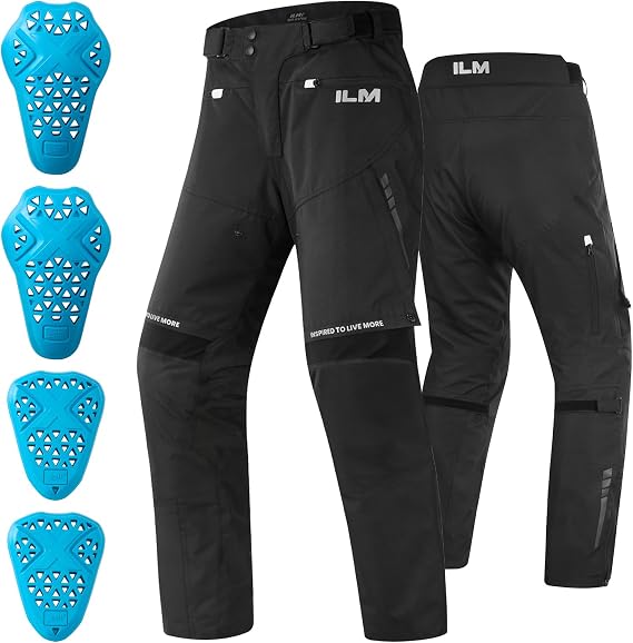 ILM Motorcycle Riding Pants Men CE Armored All Season P04