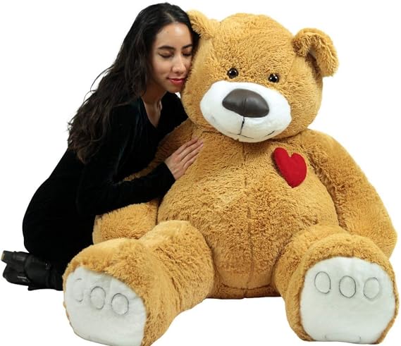 Giant Teddy Bear 57 Inch Soft Huge Plush Animal, Heart on Chest to Express Love