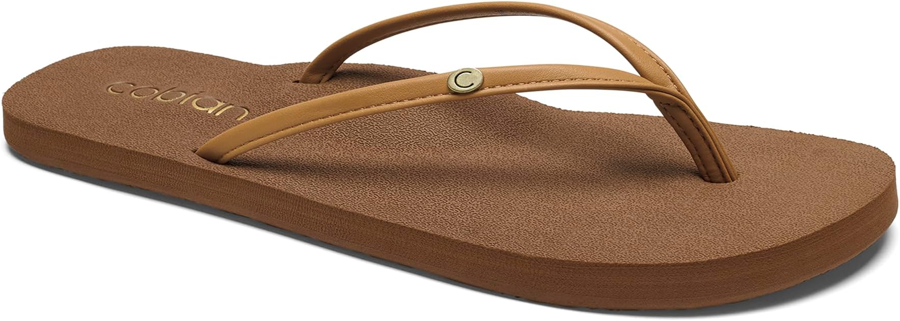 Cobian Nias Bounce 2 Womens Sandals With Low-Profile Cushion Lightweight Beach Flip Flops for Women With Durable Straps, Tan, 9